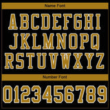 Custom Black Old Gold-White Mesh Authentic Football Jersey