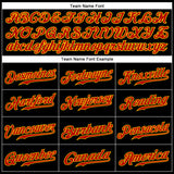 Custom Black Red Pinstripe Red-Gold Authentic Baseball Jersey