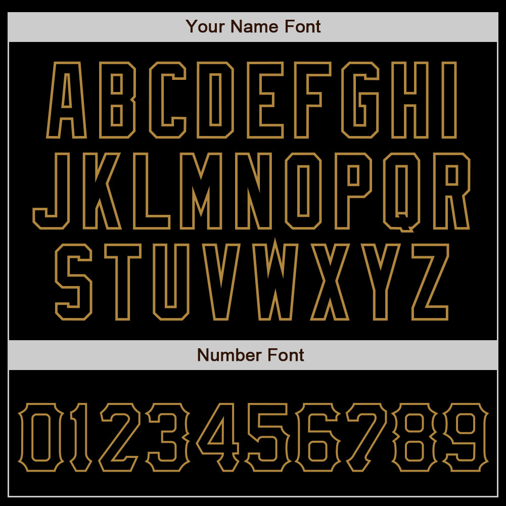 Custom Black Black-Old Gold Authentic Baseball Jersey