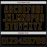 Custom Black Black-Old Gold Authentic Baseball Jersey