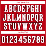 Custom Red White-Black Baseball Jersey