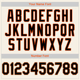 Custom Cream Black Orange-Old Gold Authentic Baseball Jersey
