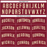 Custom Crimson Cream Authentic Baseball Jersey