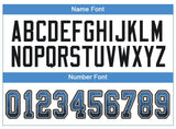 Custom Powder Blue Black-Gray Drift Fashion Football Jersey