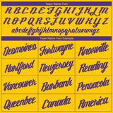 Custom Gold Purple Round Neck Basketball Jersey