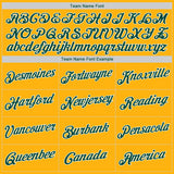 Custom Gold Green-White Authentic Baseball Jersey