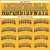 Custom Gold Black-White Authentic Drift Fashion Baseball Jersey