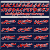 Custom Navy Red-White Authentic Baseball Jersey