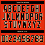 Custom Orange Black-Old Gold Authentic Baseball Jersey