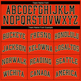 Custom Orange Black-Old Gold Authentic Baseball Jersey