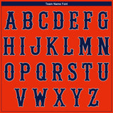 Custom Orange Navy-Gray Authentic Baseball Jersey