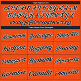 Custom Orange Black-White Performance T-Shirt