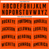 Custom Orange Black Authentic Baseball Jersey