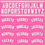 Custom Pink White Authentic Baseball Jersey