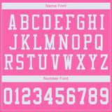 Custom Pink White Mesh Authentic Football Jersey