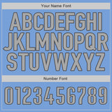 Custom Powder Blue Gray-Steel Gray Authentic Baseball Jersey