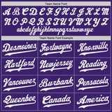 Custom Purple White-Gold Authentic Baseball Jersey