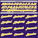 Custom Purple Gold-White Authentic Baseball Jersey