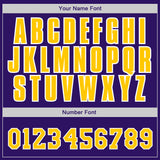 Custom Purple Gold-White Authentic Baseball Jersey