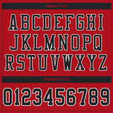 Custom Red Black-White Mesh Authentic Football Jersey