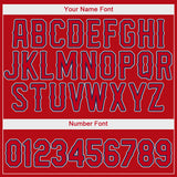 Custom Red Red-Navy Authentic Baseball Jersey
