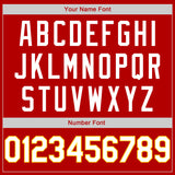 Custom Red White-Gold Authentic American Flag Fashion Baseball Jersey