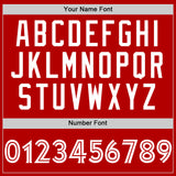 Custom Red White Authentic Baseball Jersey