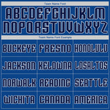 Custom Royal Gray-Navy Authentic American Flag Fashion Baseball Jersey