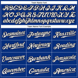 Custom Royal White-Black Authentic Baseball Jersey