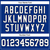 Custom Royal White Pinstripe White-Black Authentic Baseball Jersey