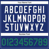 Custom Royal Kelly Green-White Authentic Baseball Jersey