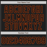 Custom White-Black Orange Authentic Split Fashion Baseball Jersey