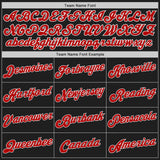 Custom Black Red-Yellow Authentic Split Fashion Baseball Jersey