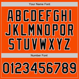 Custom Orange Black-Gray Authentic Split Fashion Baseball Jersey
