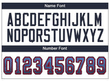 Custom Powder Blue Navy-Red Drift Fashion Football Jersey