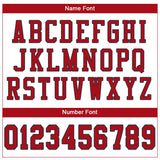 Custom White Red-Navy Mesh Authentic Football Jersey