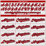 Custom White Red-Navy Authentic Baseball Jersey