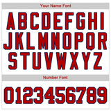 Custom White Red-Navy Authentic Baseball Jersey