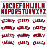 Custom White Red-Navy Authentic Baseball Jersey