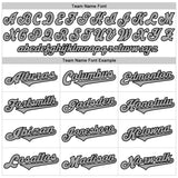 Custom White Gray-Black Authentic Baseball Jersey