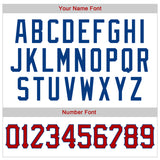 Custom White Royal Pinstripe Red-Royal Authentic Baseball Jersey