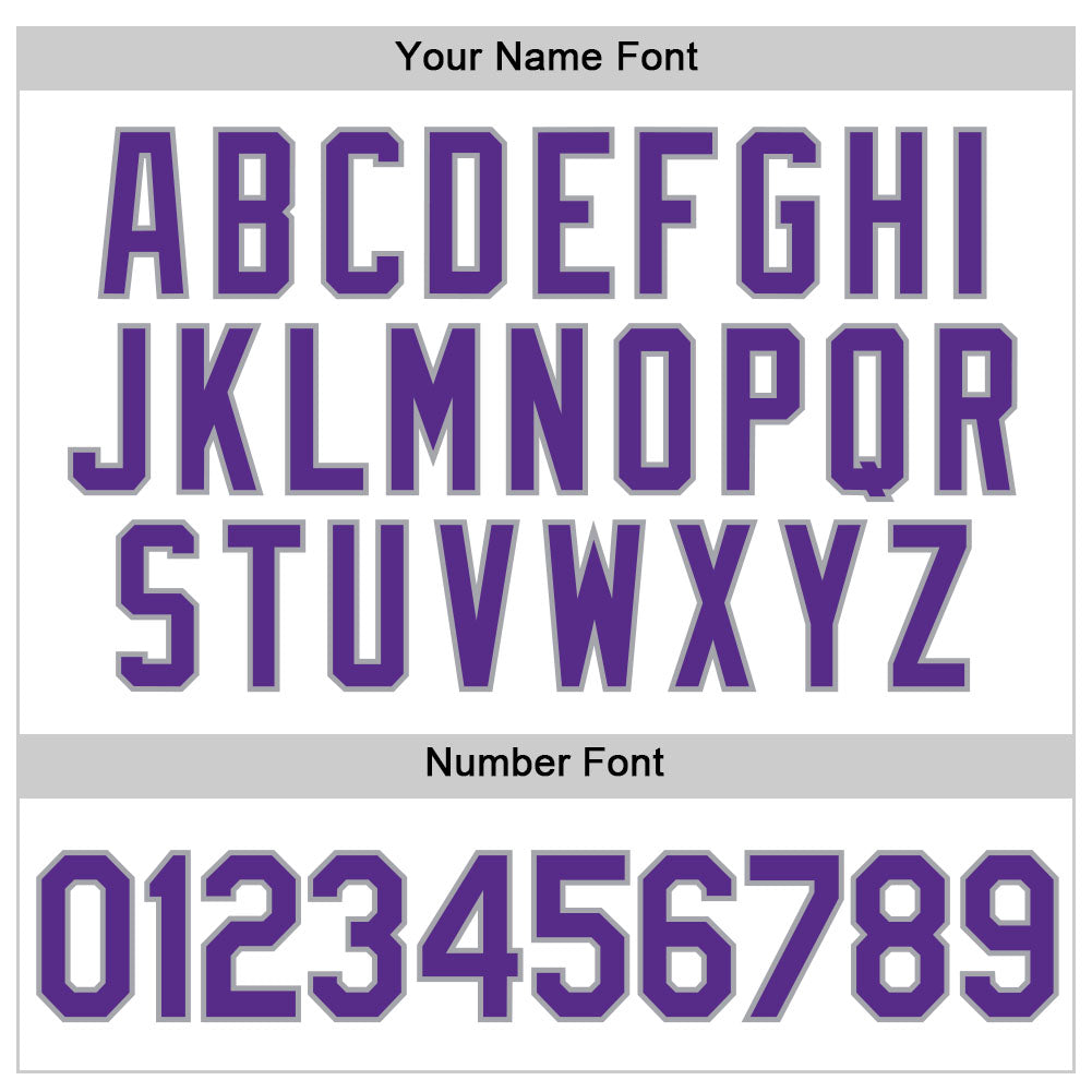 Custom White Purple Pinstripe Purple-Gray Authentic Baseball Jersey