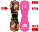 Personalized Dad Grandpa Birthday Name Time Photo Pink Baseballs