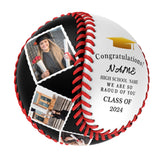 Personalized White Graduation 5 Photo Baseballs