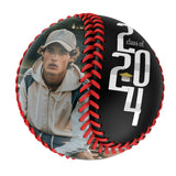 Personalized White College Graduation Photo Baseballs