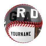 Personalized White Graduation Photo Baseballs