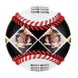 Personalized Black White Thanks Coach Gift Photo Baseballs