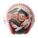 Personalized White Graduation Photo Baseballs
