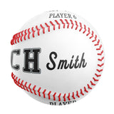 Personalized White Coach Gift Photo Baseballs