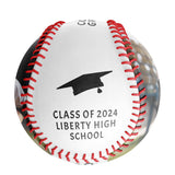 Personalized White Graduation 2 Photo Baseballs